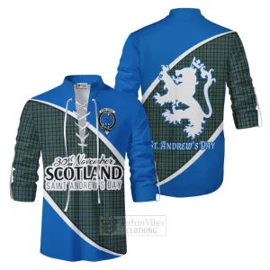 Arbuthnot Family Crest Tartan Ghillie Kilt Shirt Celebrate Saint Andrew's Day in Style